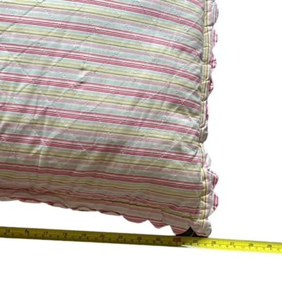 Large Toss Cushion 26"x26" Floral Stripes Countrycore Bedroom Living Room - Picture 7 of 8